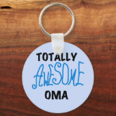 Volledig Geweldige Oma Blue T-shirts en geschenken Sleutelhanger (Voorkant)