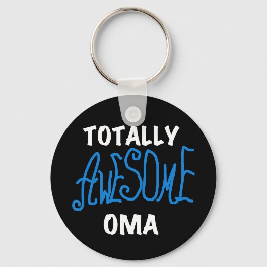 Volledig Geweldige Oma Blue T-shirts en geschenken Sleutelhanger (Voorkant)