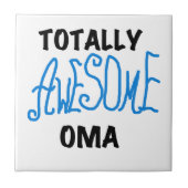 Volledig Geweldige Oma Blue T-shirts en geschenken Tegeltje (Voorkant)