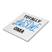 Volledig Geweldige Oma Blue T-shirts en geschenken Tegeltje (Zijkant)