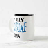 Volledig Geweldige Oma Blue T-shirts en geschenken Tweekleurige Koffiemok (Voorkant links)