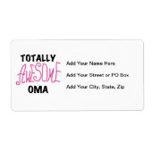 Volledig Geweldige Oma Pink T-shirts en geschenken Etiket (Voorkant)