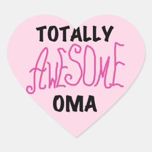 Volledig Geweldige Oma Pink T-shirts en geschenken Hart Sticker
