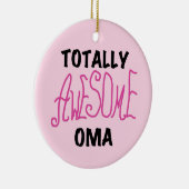 Volledig Geweldige Oma Pink T-shirts en geschenken Keramisch Ornament (Rechts)