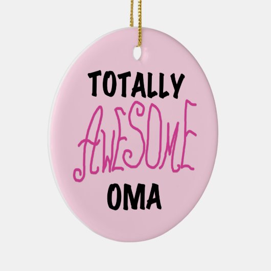 Volledig Geweldige Oma Pink T-shirts en geschenken Keramisch Ornament (Rechts)