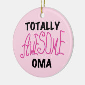 Volledig Geweldige Oma Pink T-shirts en geschenken Keramisch Ornament (Links)