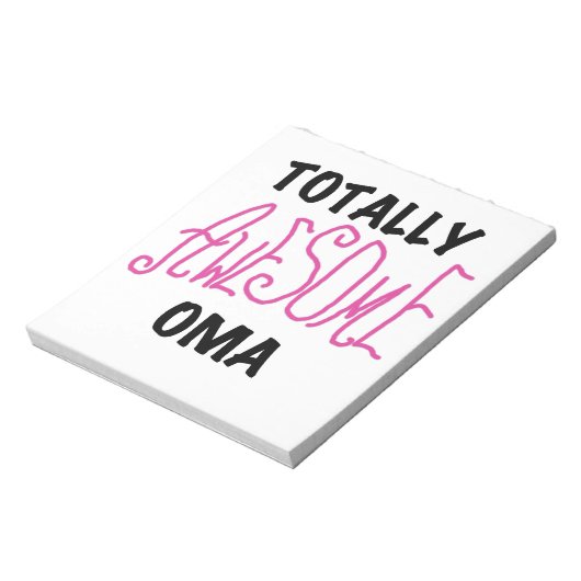 Volledig Geweldige Oma Pink T-shirts en geschenken Notitieblok (Linkerzijde)