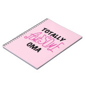 Volledig Geweldige Oma Pink T-shirts en geschenken Notitieboek (Linkerzijde)