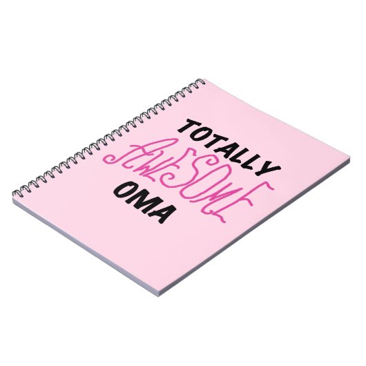 Volledig Geweldige Oma Pink T-shirts en geschenken Notitieboek (Linkerzijde)