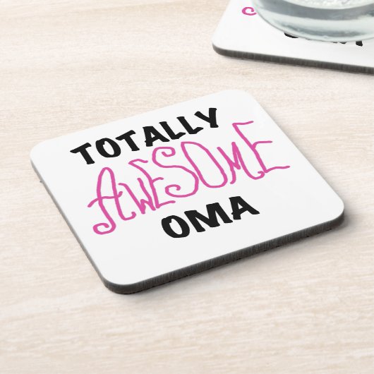Volledig Geweldige Oma Pink T-shirts en geschenken Onderzetter (Linkerzijde)