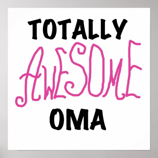 Volledig Geweldige Oma Pink T-shirts en geschenken Poster (Voorkant)