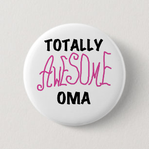 Volledig Geweldige Oma Pink T-shirts en geschenken Ronde Button 5,7 Cm