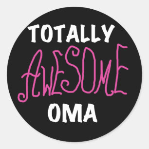 Volledig Geweldige Oma Pink T-shirts en geschenken Ronde Sticker