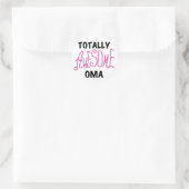 Volledig Geweldige Oma Pink T-shirts en geschenken Ronde Sticker (Tas)