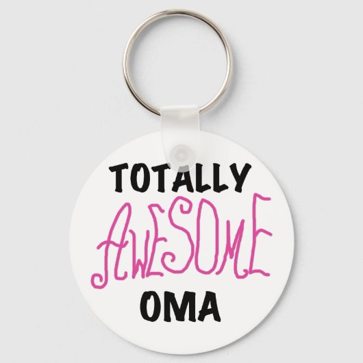 Volledig Geweldige Oma Pink T-shirts en geschenken Sleutelhanger (Voorkant)