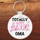 Volledig Geweldige Oma Pink T-shirts en geschenken Sleutelhanger (Voorkant)