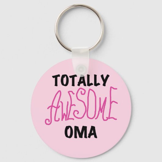 Volledig Geweldige Oma Pink T-shirts en geschenken Sleutelhanger (Voorkant)