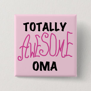 Volledig Geweldige Oma Pink T-shirts en geschenken Vierkante Button 5,1 Cm