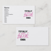 Volledig Geweldige Oma Pink T-shirts en geschenken Visitekaartje (Voorkant / Achterkant)