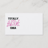 Volledig Geweldige Oma Pink T-shirts en geschenken Visitekaartje (Achterkant)