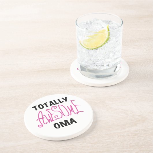 Volledig Geweldige Oma Pink T-shirts en geschenken Zandsteen Onderzetter (Zijkant)