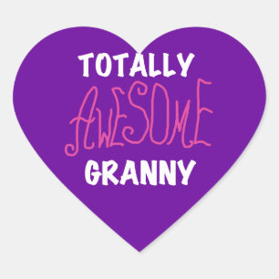 Volledig Geweldige Oma Roze Tshirts en GIfts Hart Sticker