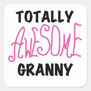 Volledig Geweldige Oma Roze Tshirts en GIfts Vierkante Sticker