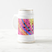 Volledig Geweldige ontwerp van mam Roze Roze Roze  Bierpul (Voorkant links)