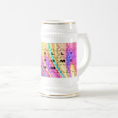 Volledig Geweldige ontwerp van mam Roze Roze Roze Bierpul (Voorkant rechts)