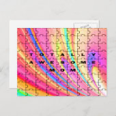 Volledig Geweldige ontwerp van mam Roze Roze Roze  Briefkaart (Voorkant / Achterkant)