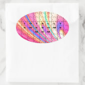 Volledig Geweldige ontwerp van mam Roze Roze Roze  Ovale Sticker (Tas)