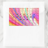 Volledig Geweldige ontwerp van mam Roze Roze Roze  Rechthoekige Sticker (Tas)