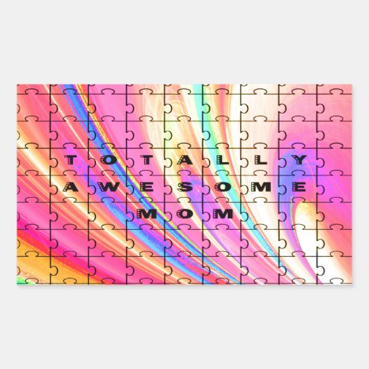 Volledig Geweldige ontwerp van mam Roze Roze Roze  Rechthoekige Sticker (Voorkant)