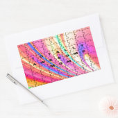 Volledig Geweldige ontwerp van mam Roze Roze Roze  Rechthoekige Sticker (Envelop)