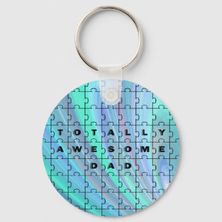 Volledig Geweldige pa Puzzle Blue Sleutelhanger