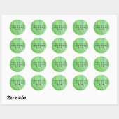 Volledig Geweldige pa Puzzle Green Ronde Sticker (Vel)