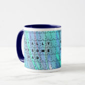 Volledig Geweldige pap Puzzle Blue Puzzle Mok (Voorkant links)