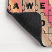 Volledig Geweldige pap Puzzle-tekst roze/bruin pat Muismat (Hoek)