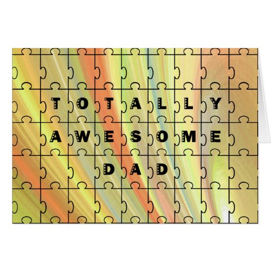 Volledig Geweldige pap Puzzle Yellow/Brown (Voorkant Horizontaal)