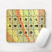 Volledig Geweldige pap Puzzle Yellow/Brown Muismat (Met muis)
