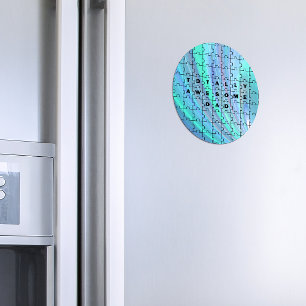 Volledig Geweldige papa citaat puzzel in blauw Magneet