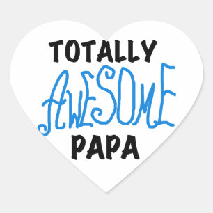 Volledig Geweldige Papa T-shirts en cadeautjes Hart Sticker