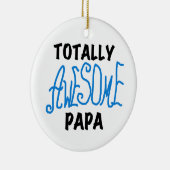 Volledig Geweldige Papa T-shirts en cadeautjes Keramisch Ornament (Rechts)
