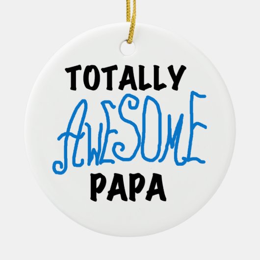 Volledig Geweldige Papa T-shirts en cadeautjes Keramisch Ornament (Voorkant)