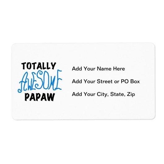 Volledig Geweldige Papaw T-shirts en geschenken Etiket (Voorkant)