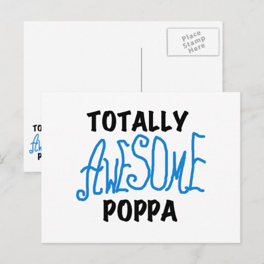 Volledig Geweldige Poppa Tshirts en cadeautjes Briefkaart (Voorkant / Achterkant)