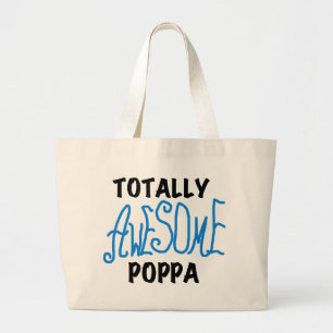 Volledig Geweldige Poppa Tshirts en cadeautjes Grote Tote Bag