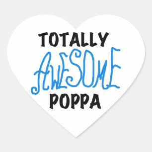 Volledig Geweldige Poppa Tshirts en cadeautjes Hart Sticker