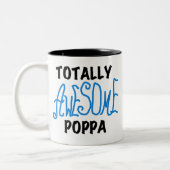 Volledig Geweldige Poppa Tshirts en cadeautjes Tweekleurige Koffiemok (Links)