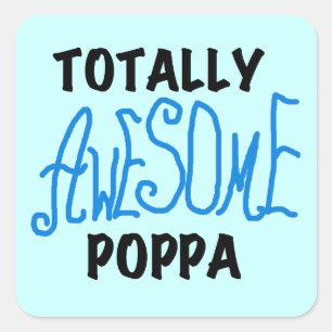 Volledig Geweldige Poppa Tshirts en cadeautjes Vierkante Sticker
